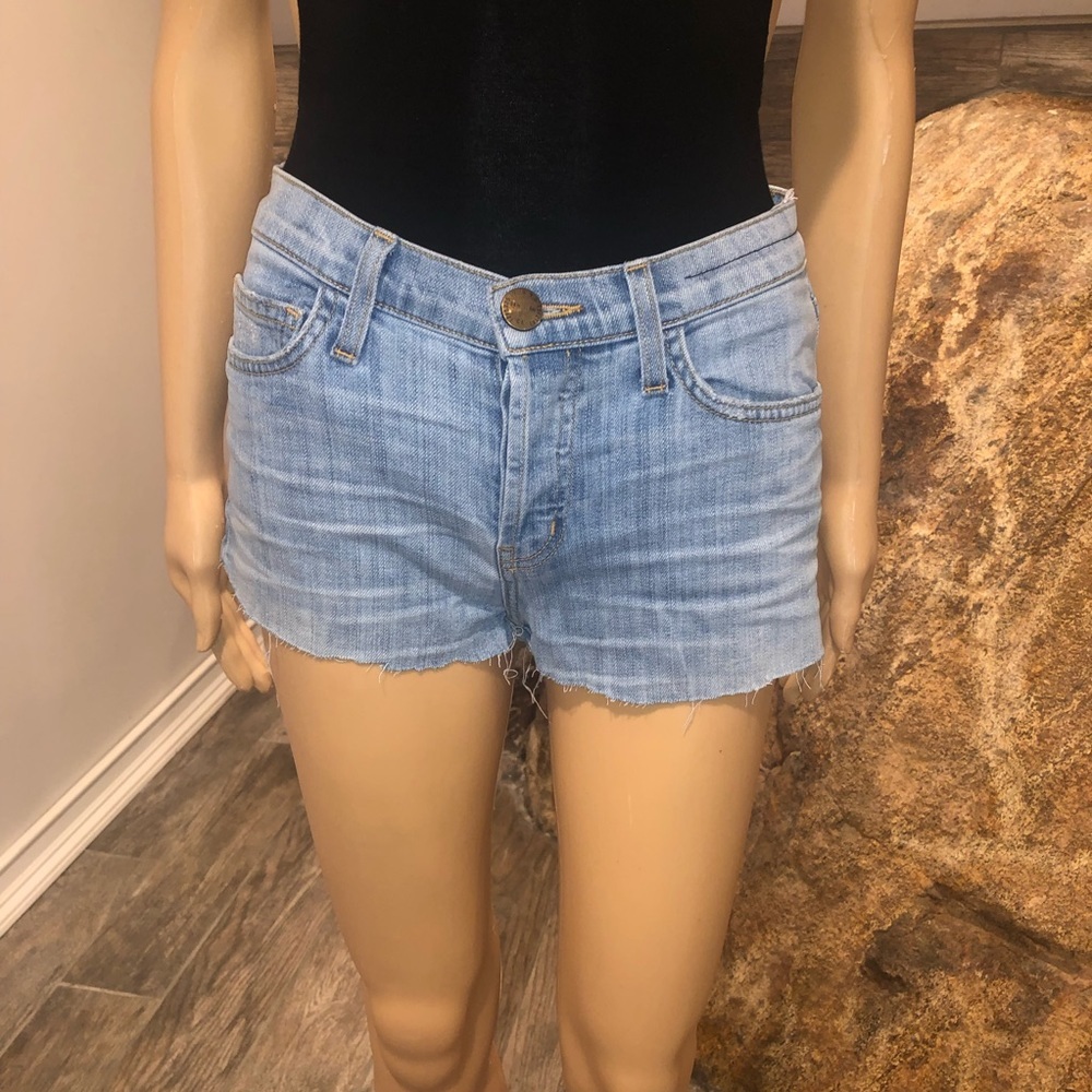 Current/Elliott Button Fly Distressed Shorts Sz 0 - image 1